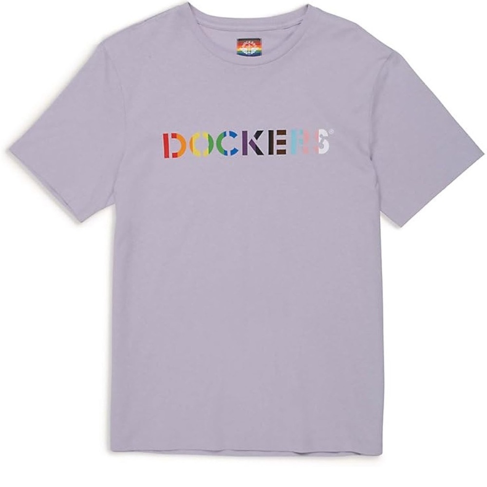 🏳️‍🌈 NEW Dockers Lavender Short Sleeve T-Shirt Medium